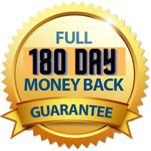 Full 180 Day Money Back Guarantee Seal